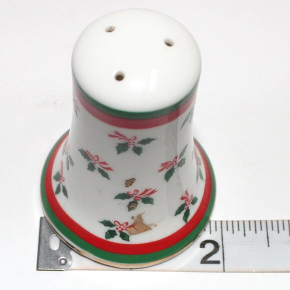 Lefton Christmas Theme Salt and Pepper Shakers With Stoppers - Picture 12 of 13